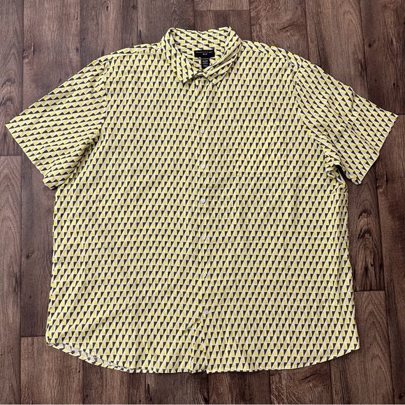 shaquille o’neal Other - SHAQUILLE O'NEAL YELLOW DIAMOND LINEN SHIRT Men’s